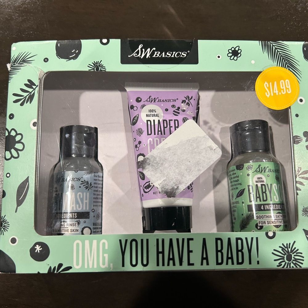 SW basics organic baby kit wash diaper cream baby soak baby wash kit